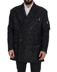 Dolce & Gabbana Sleek Patterned Wool Double Breasted Jacket