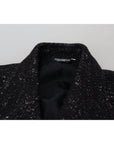 Dolce & Gabbana Sleek Patterned Wool Double Breasted Jacket