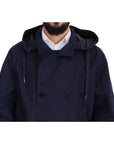 Dolce & Gabbana Elegant Double-Breasted Blue Parka Jacket