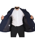 Dolce & Gabbana Elegant Double-Breasted Blue Parka Jacket