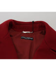 Dolce & Gabbana Elegant Red Double Breasted Wool Jacket