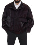 Dolce & Gabbana Elegant Bordeaux Collared Jacket