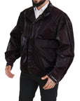 Dolce & Gabbana Elegant Bordeaux Collared Jacket
