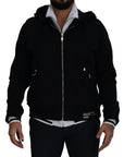 Dolce & Gabbana Elegant Black Bomber Jacket with Hood