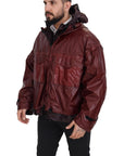 Dolce & Gabbana Elegant Bordeaux Full Zip Hooded Jacket