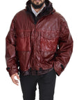 Dolce & Gabbana Elegant Bordeaux Full Zip Hooded Jacket