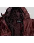 Dolce & Gabbana Elegant Bordeaux Full Zip Hooded Jacket