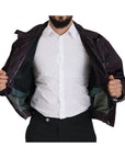 Dolce & Gabbana Elegant Purple Biker Jacket