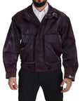 Dolce & Gabbana Elegant Purple Biker Jacket