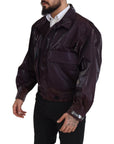 Dolce & Gabbana Elegant Purple Biker Jacket