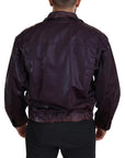Dolce & Gabbana Elegant Purple Biker Jacket