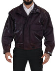 Dolce & Gabbana Elegant Purple Biker Jacket