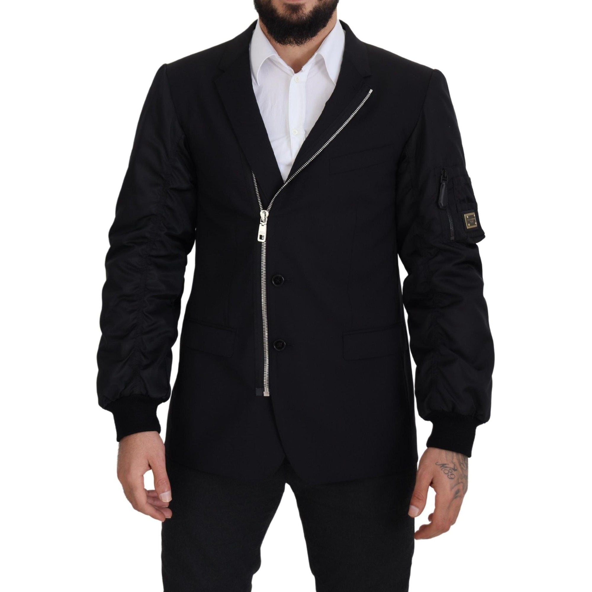 Dolce & Gabbana Elegant Black Virgin Wool Jacket
