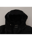 Dolce & Gabbana Elegant Black Hooded Parka Winter Jacket