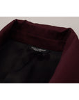 Dolce & Gabbana Elegant Bordeaux Double-Breasted Jacket