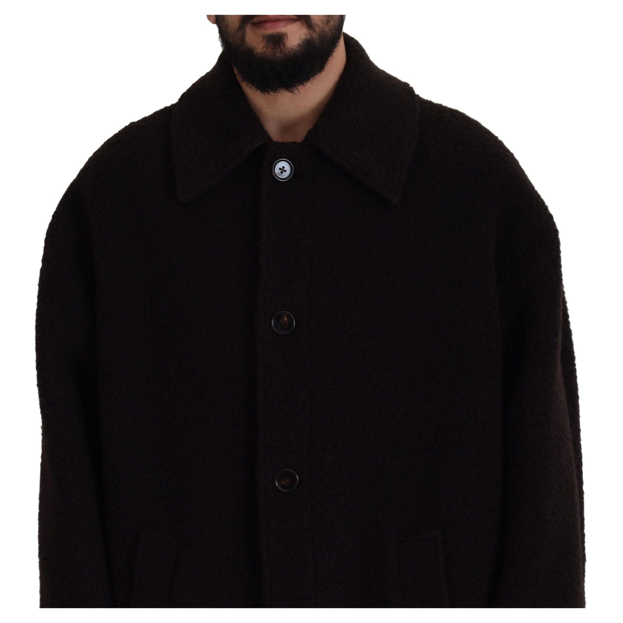 Dolce & Gabbana Elegant Black Alpaca Wool Blend Jacket