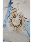 Dolce & Gabbana Multicolor Logo Embroidered Denim Jacket