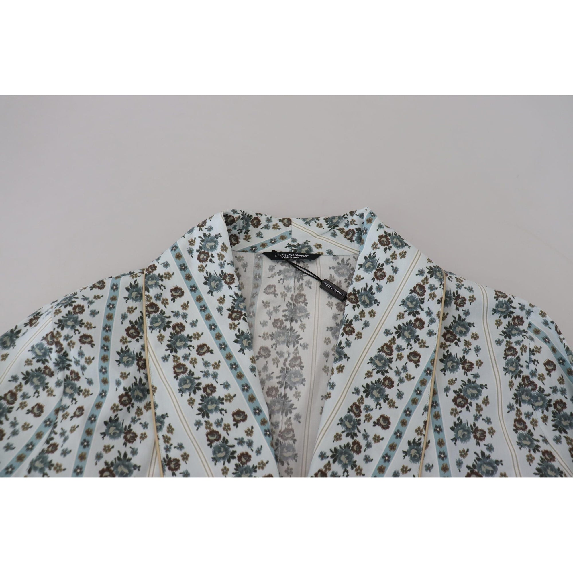 Dolce & Gabbana Elegant Floral Cotton Jacket Robe
