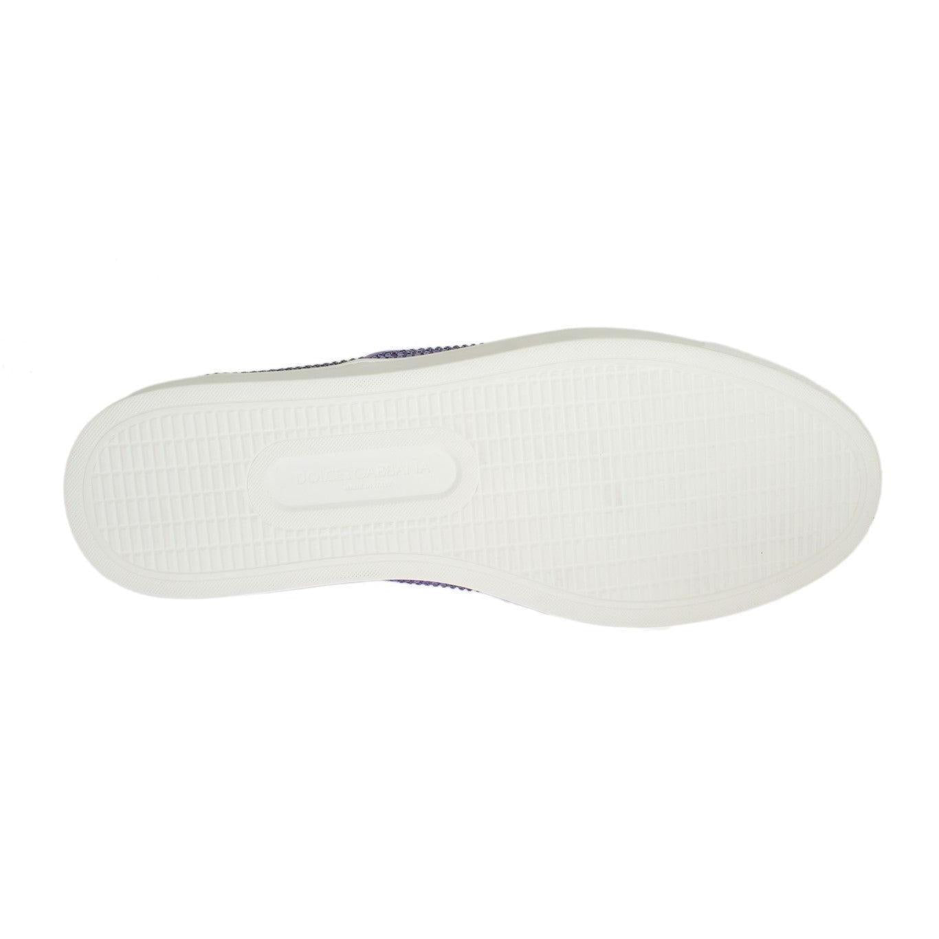 Dolce & Gabbana Elegant Purple Strass Fashion Sneakers