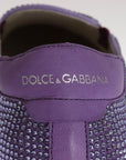 Dolce & Gabbana Elegant Purple Strass Fashion Sneakers