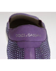 Dolce & Gabbana Elegant Purple Strass Fashion Sneakers