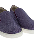 Dolce & Gabbana Elegant Purple Strass Fashion Sneakers