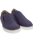 Dolce & Gabbana Elegant Purple Strass Fashion Sneakers