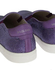 Dolce & Gabbana Elegant Purple Strass Fashion Sneakers