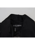 Dolce & Gabbana Elegant Black Silk Long Robe Coat