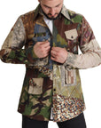 Dolce & Gabbana Patchwork Camouflage Casual Shirt