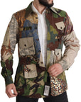 Dolce & Gabbana Patchwork Camouflage Casual Shirt