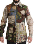 Dolce & Gabbana Patchwork Camouflage Casual Shirt