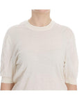 Dolce & Gabbana Elegant White Cashmere Sweater