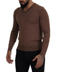 Dolce & Gabbana Elegant Virgin Wool V-Neck Pullover Sweater