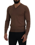 Dolce & Gabbana Elegant Virgin Wool V-Neck Pullover Sweater
