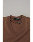 Dolce & Gabbana Elegant Virgin Wool V-Neck Pullover Sweater