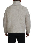 Dolce & Gabbana Elegant Cream Turtleneck Wool Blend Sweater