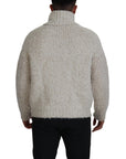 Dolce & Gabbana Elegant Cream Turtleneck Wool Blend Sweater