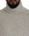 Dolce & Gabbana Elegant Cream Turtleneck Wool Blend Sweater