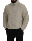 Dolce & Gabbana Elegant Cream Turtleneck Wool Blend Sweater