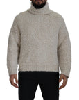 Dolce & Gabbana Elegant Cream Turtleneck Wool Blend Sweater