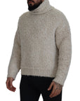 Dolce & Gabbana Elegant Cream Turtleneck Wool Blend Sweater