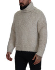Dolce & Gabbana Elegant Cream Turtleneck Wool Blend Sweater