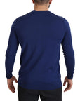 Dolce & Gabbana Elegant Virgin Wool Blue Cardigan Sweater