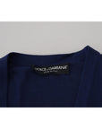 Dolce & Gabbana Elegant Virgin Wool Blue Cardigan Sweater