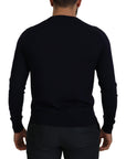 Dolce & Gabbana Elegant Virgin Wool Cardigan Sweater in Blue
