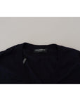 Dolce & Gabbana Elegant Virgin Wool Cardigan Sweater in Blue