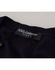 Dolce & Gabbana Elegant Virgin Wool Cardigan Sweater in Blue
