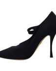 Dolce & Gabbana Chic Black Mary Jane Sock Pumps with Crystals