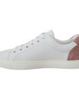Dolce & Gabbana Chic White Pink Leather Low-Top Sneakers